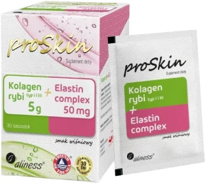 Kolagen rybi 5g + Elastin 50 mg Complex x 30 saszetek, Aliness