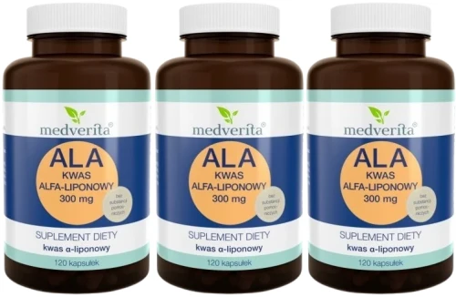 3 x ALA 300 mg 120 kapsułek, Medverita.webp
