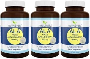 3 x ALA 600 mg 100 kapsułek, Medverita