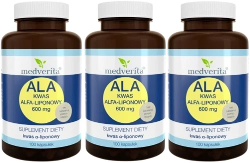 3 x ALA 600 mg 100 kapsułek, Medverita.webp