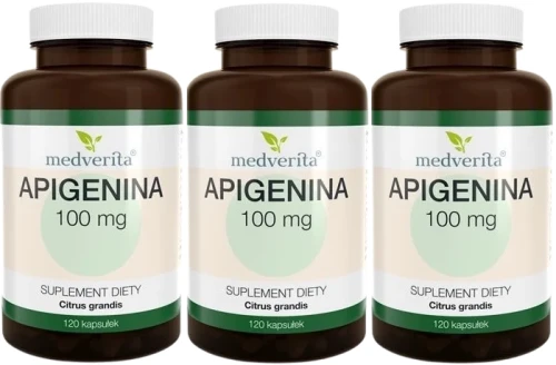 3 x Apigenina 100 mg 120 kapsułek, Medverita.webp