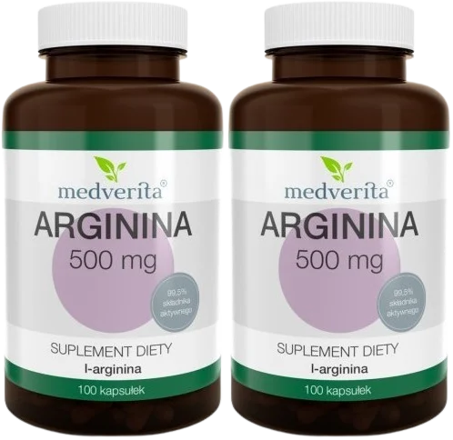 2 x Arginina 500 mg 100 kapsułek, Medverita.webp