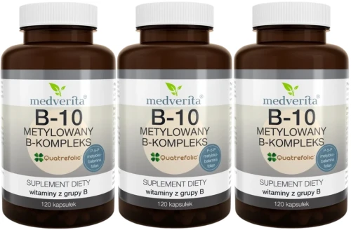 3 x B-10 kompleks 120 kapsułek, Medverita.webp