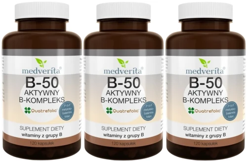 3 x B-50 kompleks 120 kapsułek, Medverita.webp