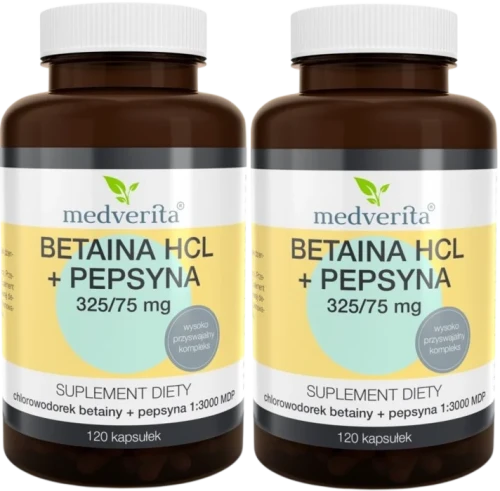 2 x Betaina + Pepsyna 120 kapsułek, Medverita.webp