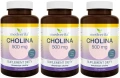 3 x Cholina 500 mg 120 kapsułek, Medverita.webp