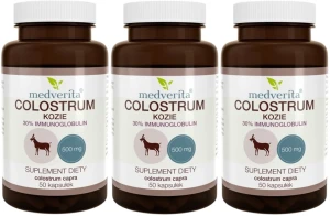 3 x Colostrum Kozie 500 mg 50 kapsułek, Medverita