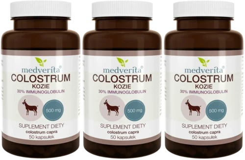 3 x Colostrum Kozie 500 mg 50 kapsułek, Medverita.webp