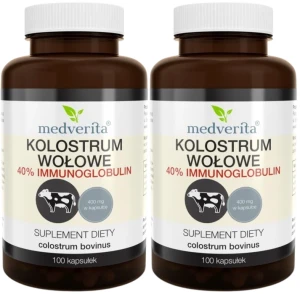 2 x Colostrum wołowe 400 mg 100 kapsułek, Medverita