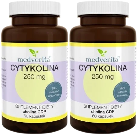 2 x Cytykolina 250 mg 60 kapsułek, Medverita.webp
