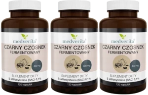 3 x Czarny Czosnek 120 kapsułek, Medverita