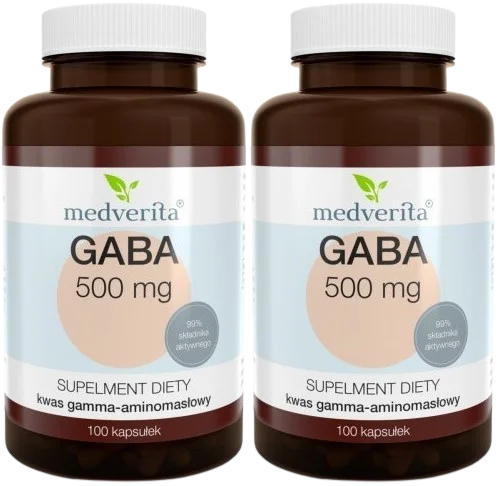2 x GABA 500 mg 100 kapsułek, Medverita.webp