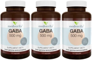 3 x GABA 500 mg 100 kapsułek, Medverita