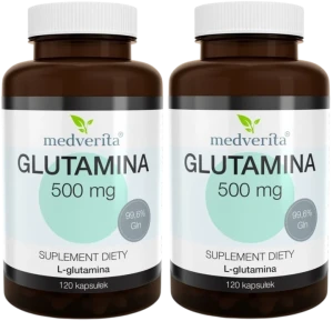 2 x Glutamina 500 mg 120 kapsułek, Medverita