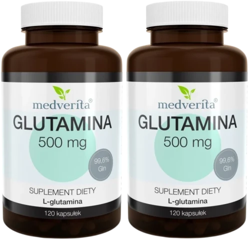 2 x Glutamina 500 mg 120 kapsułek, Medverita.webp
