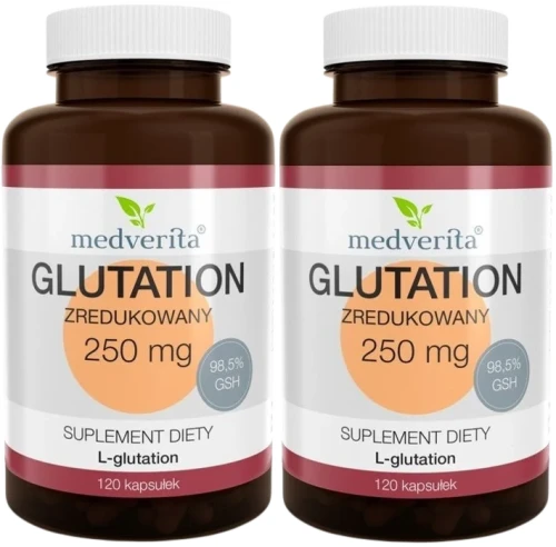 2 x Glutation zredukowany 250 mg 120 kapsułek, Medverita.webp