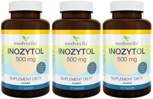 3 x Inozytol 500 mg 120 kapsułek, Medverita.webp