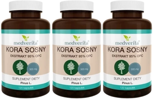 3 x Kora sosny 120 kapsułek, Medverita.webp
