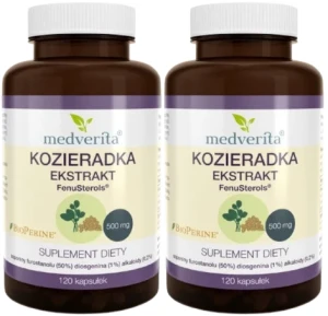 2 x Kozieradka FenuSterols ekstrakt 120 kapsułek, Medverita