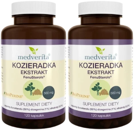 2 x Kozieradka FenuSterols ekstrakt 120 kapsułek, Medverita.webp