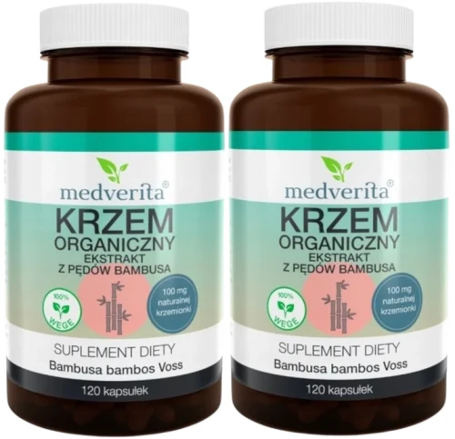 2 x Krzem organiczny 100 mg 120 kapsułek, Medverita.webp