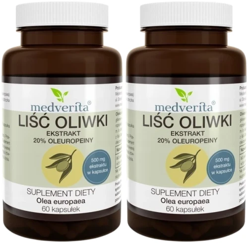 2 x Liść oliwki 120 kapsułek, Medverita.webp