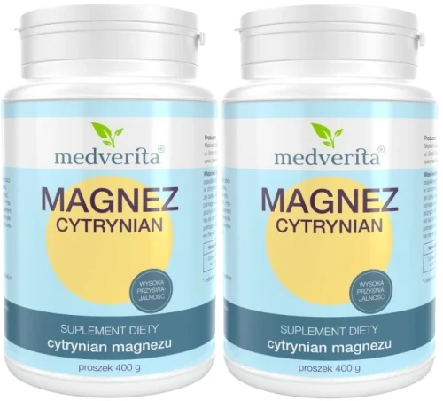 2 x Magnez cytrynian 400 g proszek, Medverita.webp