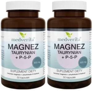 2 x Magnez Taurynian + P5P 50 kapsułek, Medverita