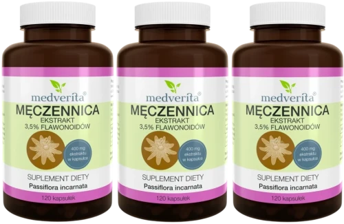 3 x Męczennica 400 mg 120 kapsułek, Medverita.webp