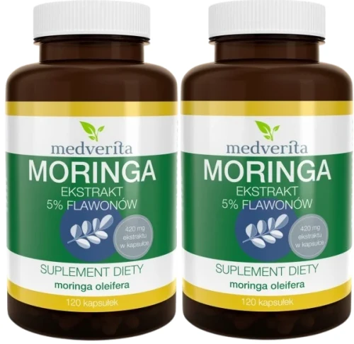 2 x Moringa 5% Flawonów 120 kapsułek, Medverita.webp