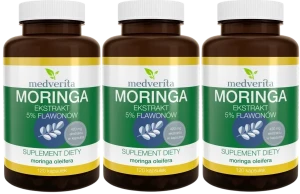 3 x Moringa 5% Flawonów 120 kapsułek, Medverita