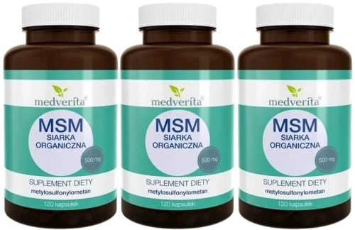 3 x MSM 500 mg 120 kapsułek, Medverita.webp