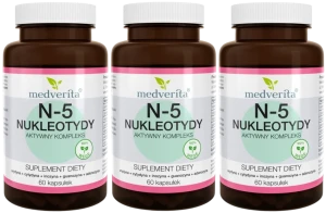 3 x Medverita N-5 Nukleotydy 120 kapsułek - Regeneracja Odporność
