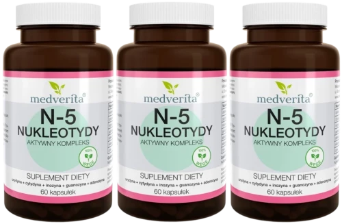 3 x N-5 Nukleotydy 120 kapsułek, Medverita.webp