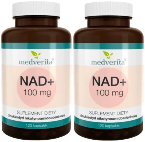 2 x NAD+ 100 mg 120 kapsułek, Medverita.webp
