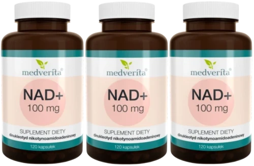 3 x NAD+ 100 mg 120 kapsułek, Medverita.webp