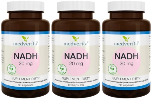 3 x NADH 20mg 60 kapsułek, Medverita.webp