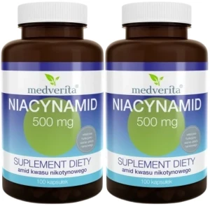 2 x Niacynamid 500 mg 100 kapsułek, Medverita