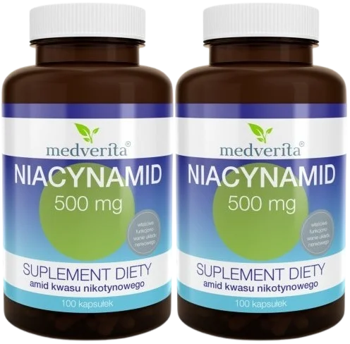 2 x Niacynamid 500 mg 100 kapsułek, Medverita.webp