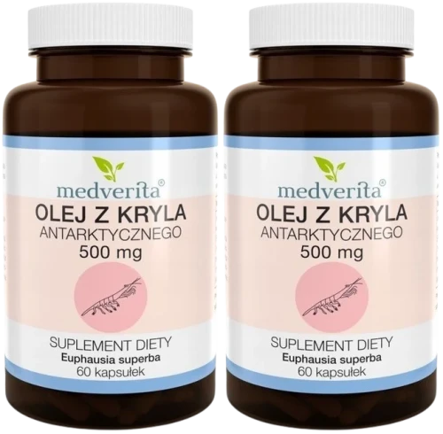2 x Olej z Kryla antarktycznego 120 kapsułek, Medverita.webp