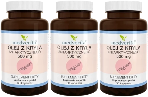 3 x Olej z Kryla antarktycznego 120 kapsułek, Medverita.webp