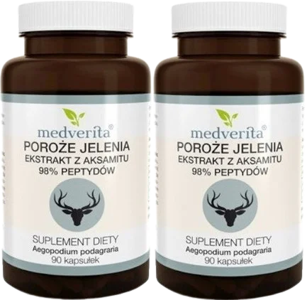 2 x Poroże jelenia 98% 300 mg 90 kapsułek, Medverita.webp