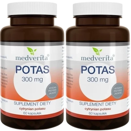 2 x Potas 300 mg 60 kapsułek, Medverita.webp