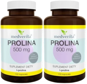2 x Medverita Prolina 500 mg 100 kapsułek - Skóra Stawy Starzenie Organizmu