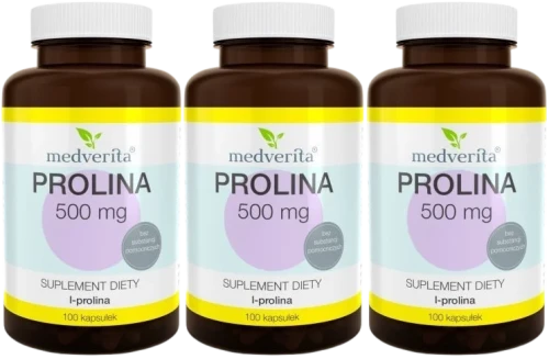 3 x Prolina 500 mg 100 kapsułek, Medverita.webp