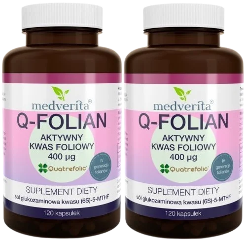 2 x Q-Folian 400 ug 120 kapsułek, Medverita.webp