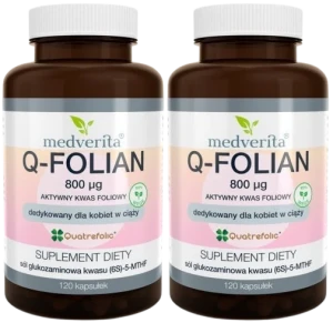2 x Q-Folian 800 ug 120 kapsułek, Medverita