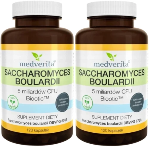 2 x Saccharomyces Boulardii 120 kapsułek, Medverita.webp