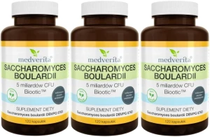 3 x Saccharomyces Boulardii 120 kapsułek, Medverita