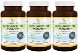 3 x Saccharomyces Boulardii 60 kapsułek, Medverita